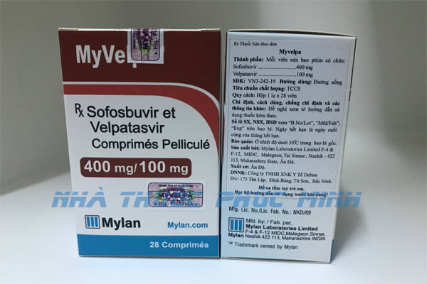 Thuốc Myvelpa điều trị viêm gan C mạn
