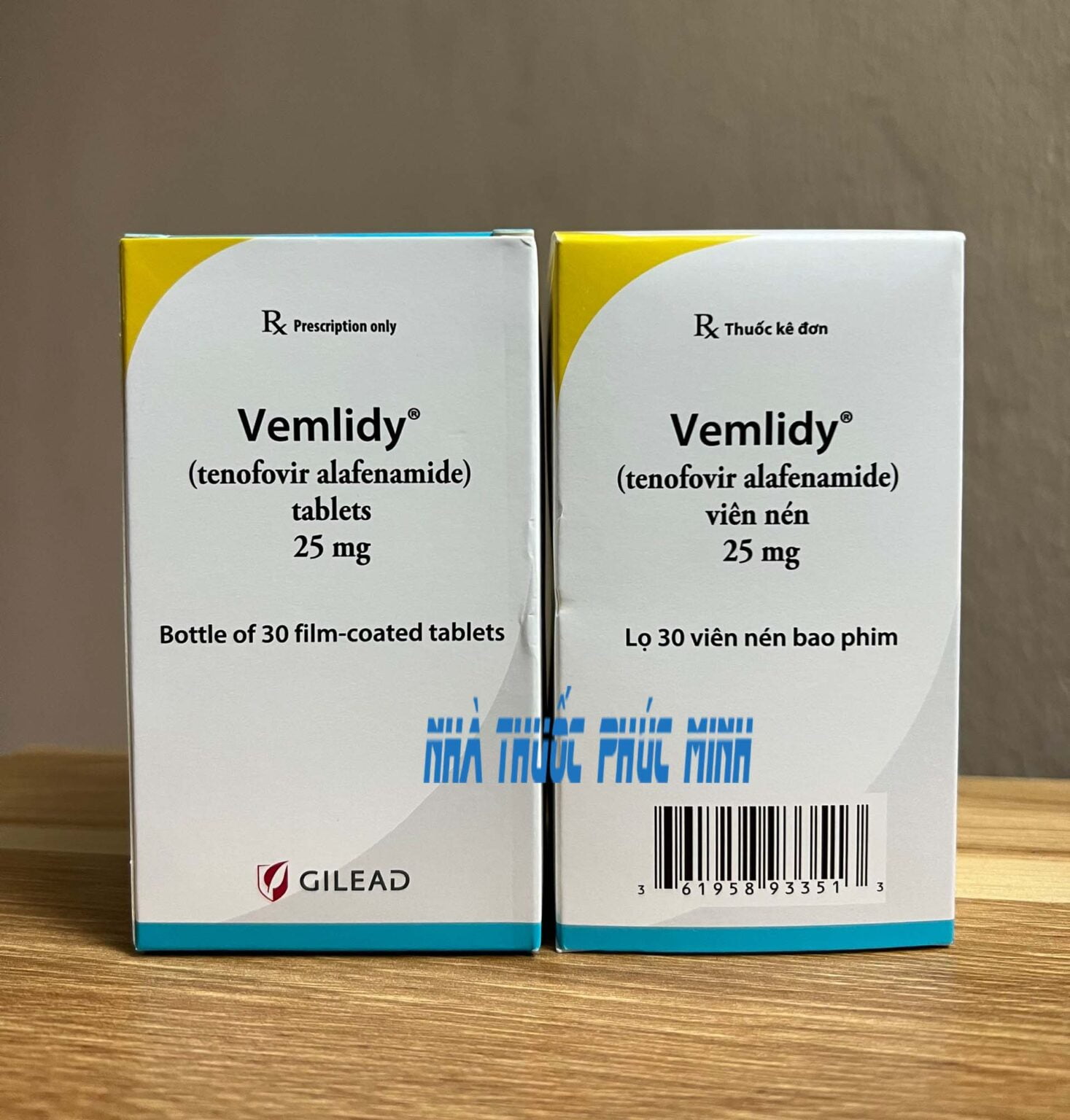 Thuốc Vemlidy 25mg Trị Viêm Gan B Mạn Tính, Hãng Mỹ Hộp 30 Viên