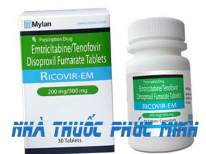 Thuốc Ricovir Em Emtricitabine và Tenofovir Disoproxil 200mg/300mg giá bao nhiêu