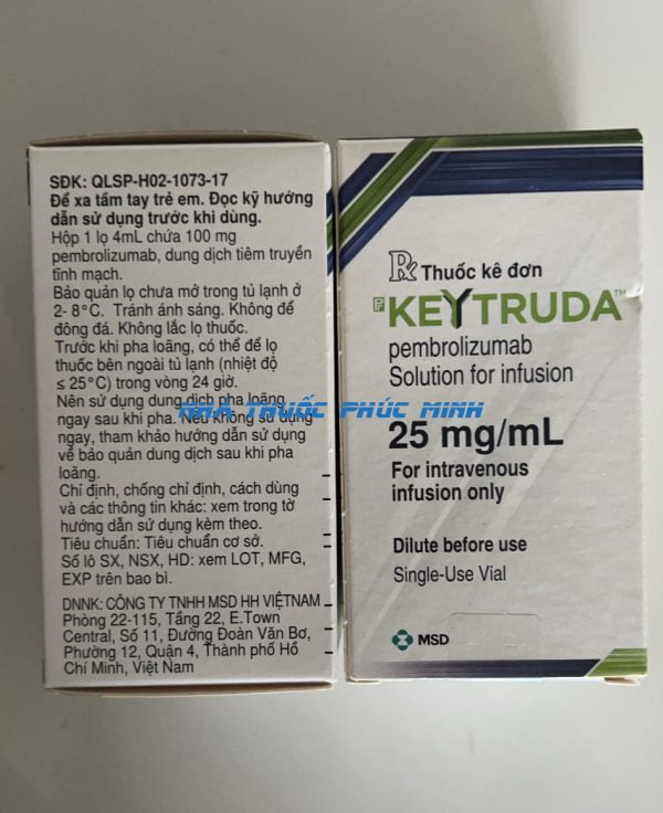 thuốc Keytruda 25mg/ml giá bao nhiêu