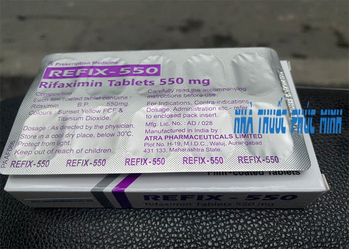 Thuốc Rifaximin tablets 550mg trị tiêu chảy mua ở đâu giá bao nhiêu?