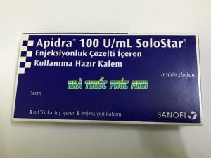 Bút tiêm tiểu đường Apidra 100U/ml Solostar giá bao nhiêu?