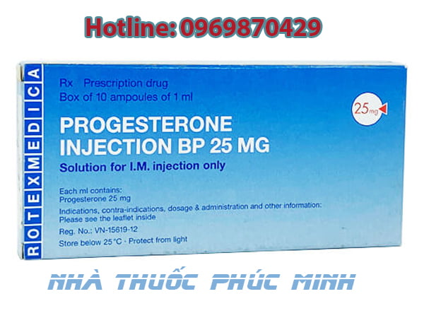 thuốc tiêm progesterone 25mg giá bao nhiêu