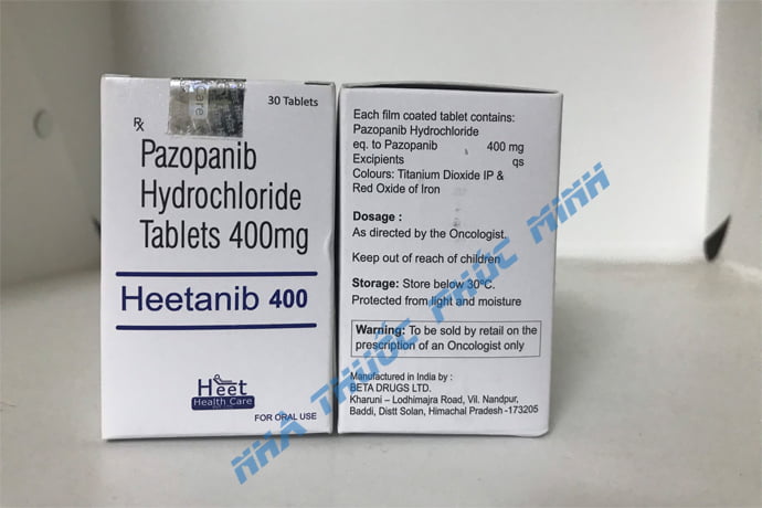Thuốc Heetanib 400mg Pazopanib điều trị ung thư