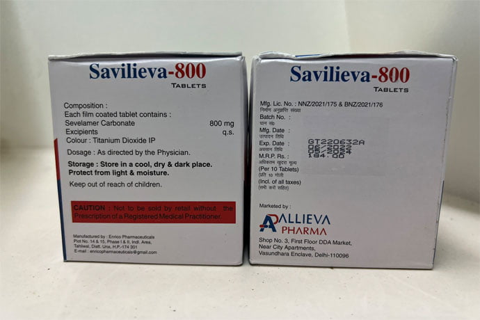 Thuốc Savilieva 800mg Sevelamer giá bao nhiêu?