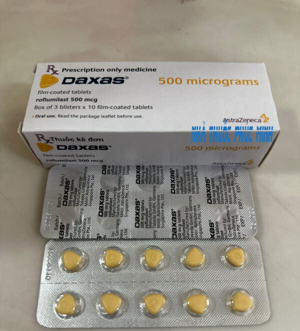 Thuốc Daxas 500mcg Roflumilast giá bao nhiêu?