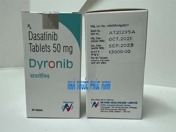 Thuốc Dyronib 50mg Dasatinib trị ung thư máu