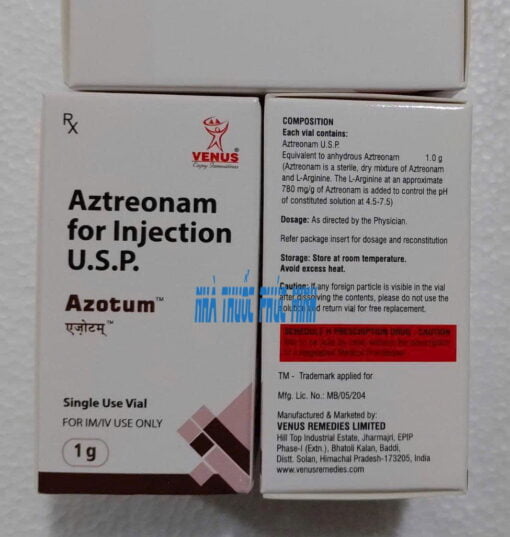 Thuốc Azotum 1g Aztreonam mua ở đâu giá bao nhiêu?